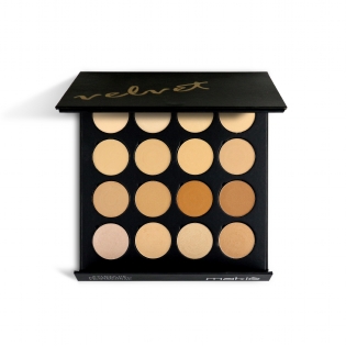 PALETA DE PÓ COMPACTO 16 CORES - VELVET 16 X 4g PALETA DE PÓ COMPACTO 16 CORES - VELVET 16 X 4g
